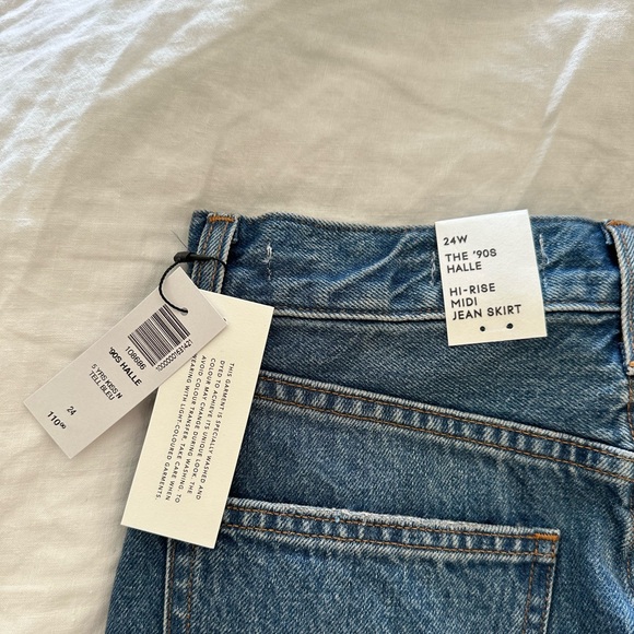 Aritzia Denim Forum The 90’s Halle Denim Skirt Size 24 - Picture 6 of 7